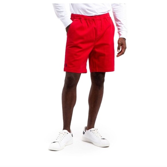 NWT U.S. Polo Assn. Men's  Red Pull On Short Size S - Picture 1 of 3